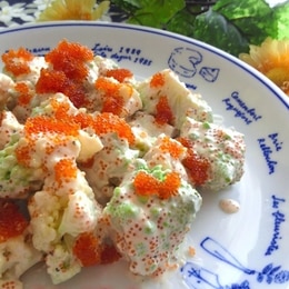 ロマネスコとエビのペペロンチーノ