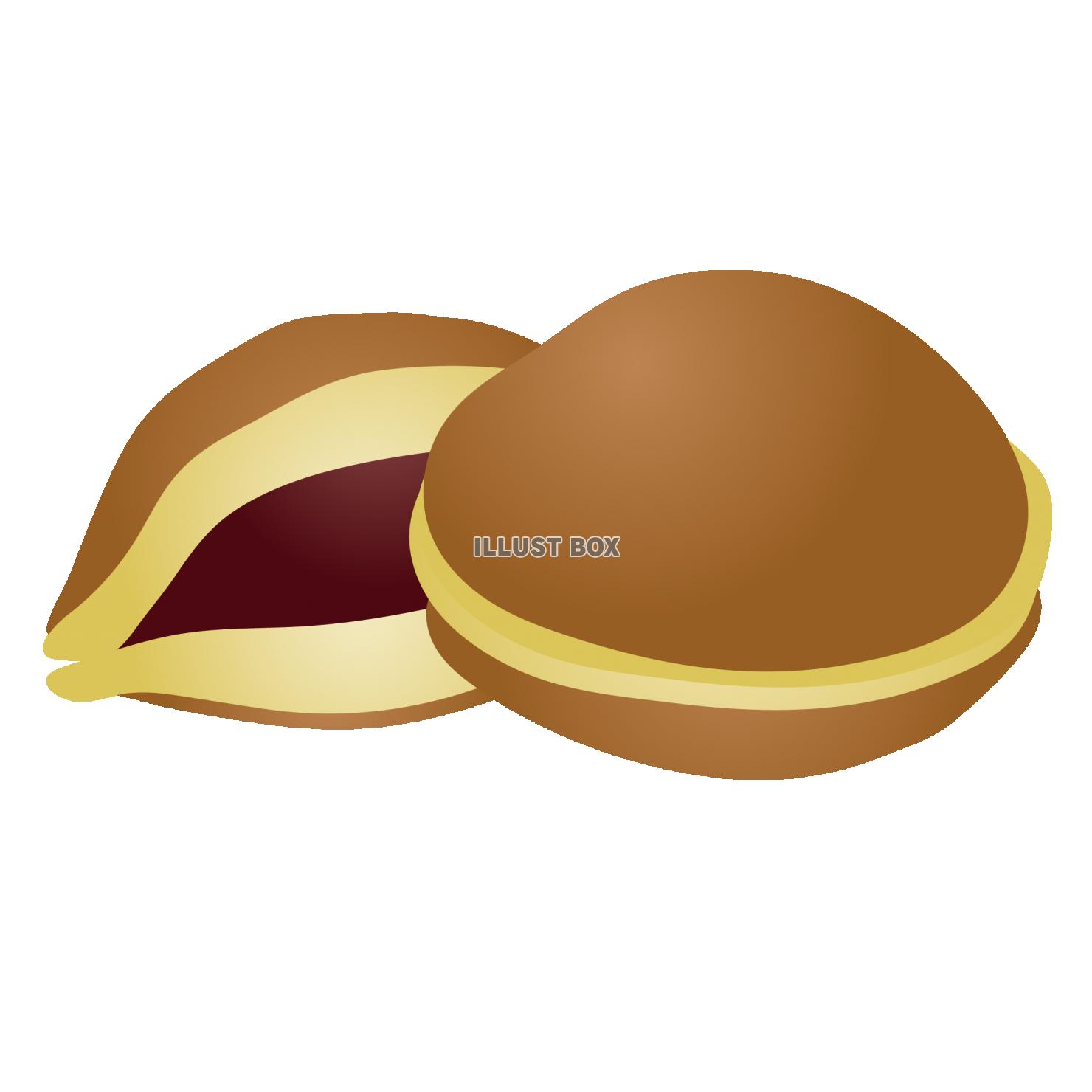 栄養・食べ物・お菓子 どら焼きのかわいいフリーイラストフタバのフリーイラスト