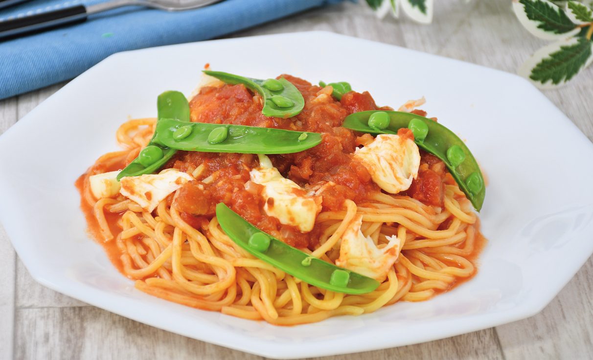 トマトとモッツァレラチーズの冷製パスタビタクラフトと暮らす夏の一日