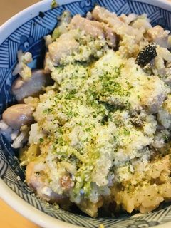 しめじのボンゴレ風味のパスタアレンジレシピ味ひとすじ 永谷園