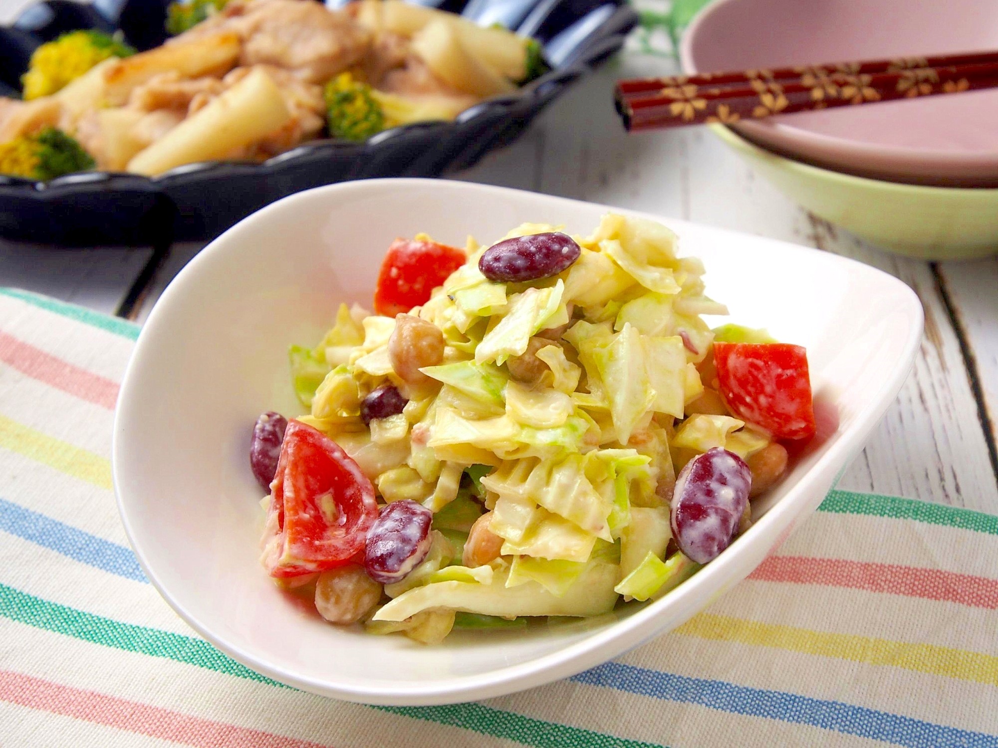 Love Caesar Salad Bowl ︎︎ ラブシーザーサラダボウル レタス キャベツ にんじん きゅうり レッドキャベツ ブロッコリー ミニトマト ゆで卵 チーズ ベーコン アボカド︎︎ Recommended Dressing バジルシーザー ドレッシングDELI&CAFE54 東京都羽村市栄町3