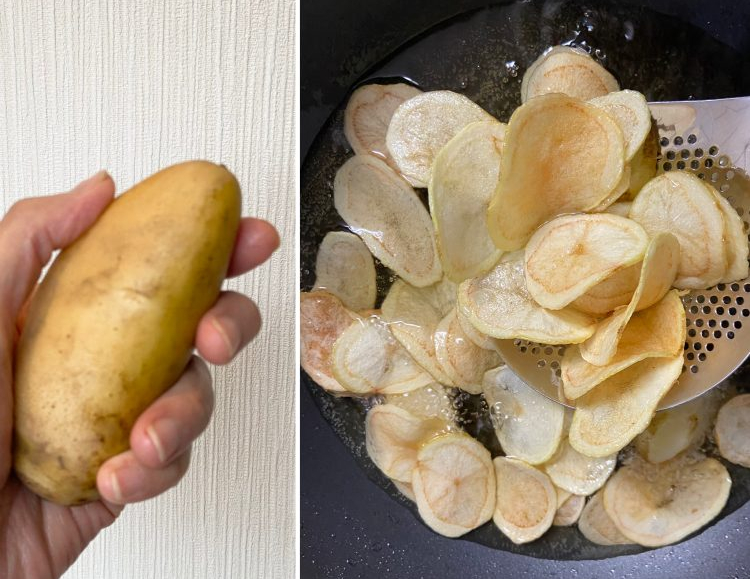 簡単！ 電子レンジで作るポテトチップス