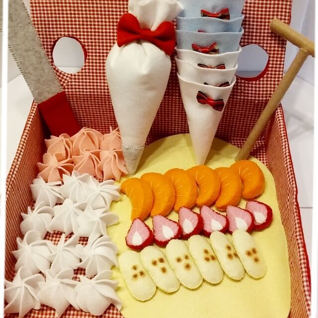 SHIDO-RICO フェルトで作る可愛いクレープ屋さんセット☆型紙&レシピの通販 by shido-rico's shopラクマ