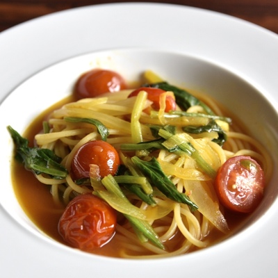 クノールカップスープを使ったトマトパスタ フライパンで作るワンパンアレンジレシピ