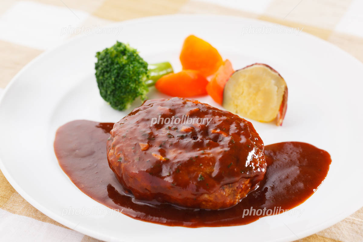 食べ物・お肉 ハンバーグのかわいいフリーイラストフタバのフリーイラスト