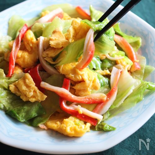 シャキふわ♡ カニカマレタス炒飯 簡単にすぐ出来ます‼︎