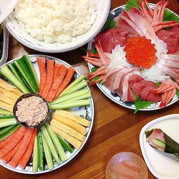 バラエティ手巻き寿司