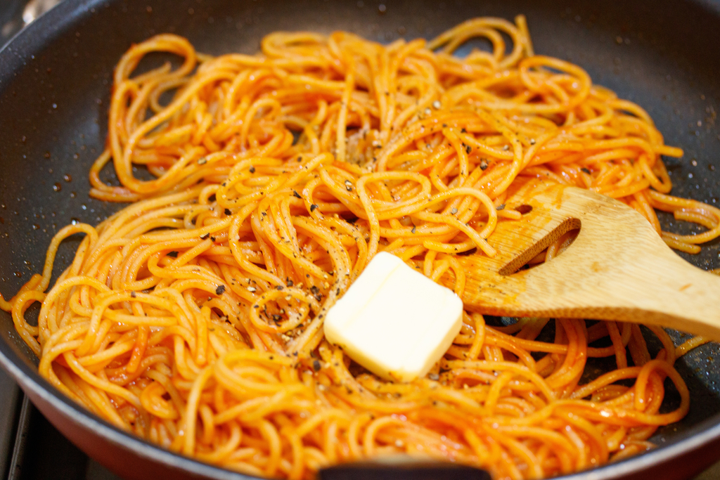 10分で完成！具なしレンジナポリタン