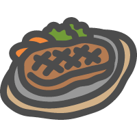 サーロインステーキのイラストイラスト無料・かわいいテンプレート