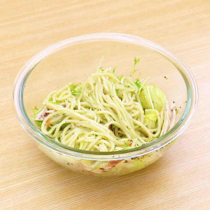 株主優待 リンガーハット：梅肉と鶏むね肉の冷やしまぜめん 2025年6月- Blue Blue Blue