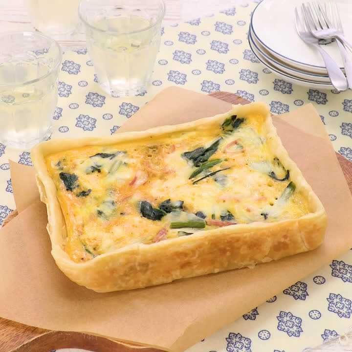 食パンでキッシュ