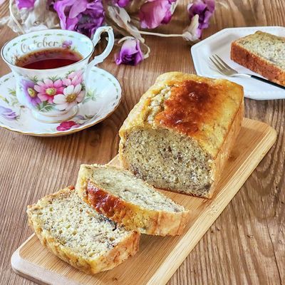 材料5つで混ぜるだけ ホットケーキミックスで作る ヨーグルトパウンドケーキ バターいらずでしっとりヘルシ