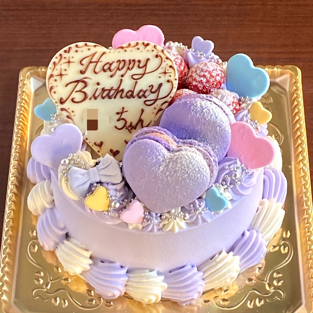 Love×Love パープルカラーのクレイケーキ ティアラ＆リボンベール付きその他置物 Anuenue アヌエヌエ通販19169706Creema クリーマ