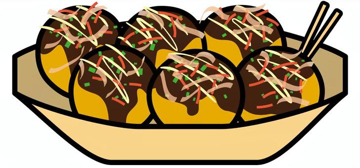 たこ焼き：イラスト無料