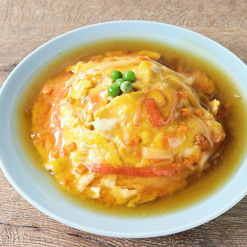 甘酢あんの天津飯