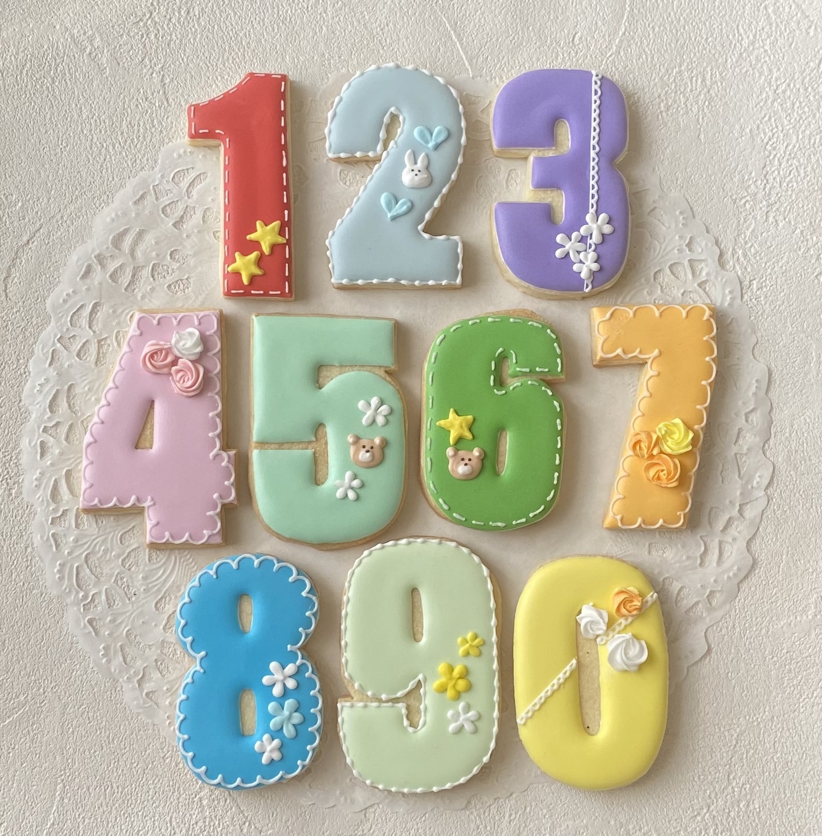 数字クッキー アイシングクッキー decolneCake.jp