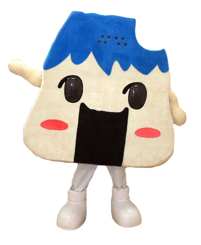 キャラクター風で笑顔のかわいいおにぎりの無料イラスト・商用フリーオイデ43