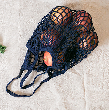 ベジネットバッグ』を作っている過程で、『伸びにくいネット編み』を発見してしまった！糸へん便り