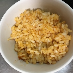 フライパンで ドライカレー風パエリア