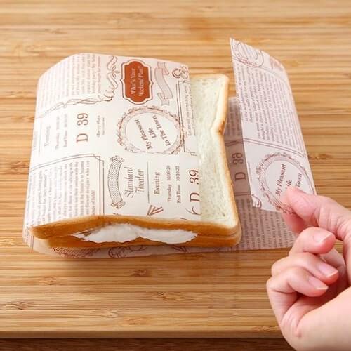 セリアのクッキングペーパーで作る激カワサンドイッチ