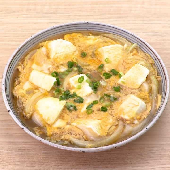 高野豆腐のしょうが風味の卵とじ
