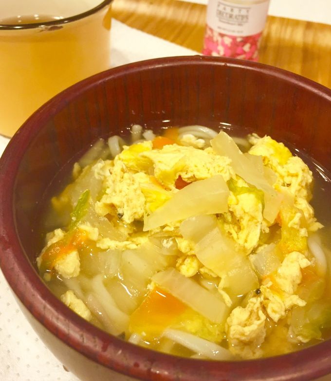 How to make Chinese cabbage udon noodles with egg sauce♪ Warm up withginger and sauce! Easy to m- YouTube