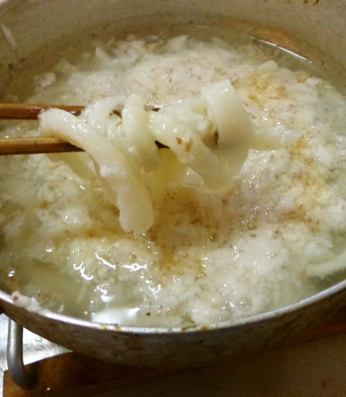 きのこ入り 山かけうどん