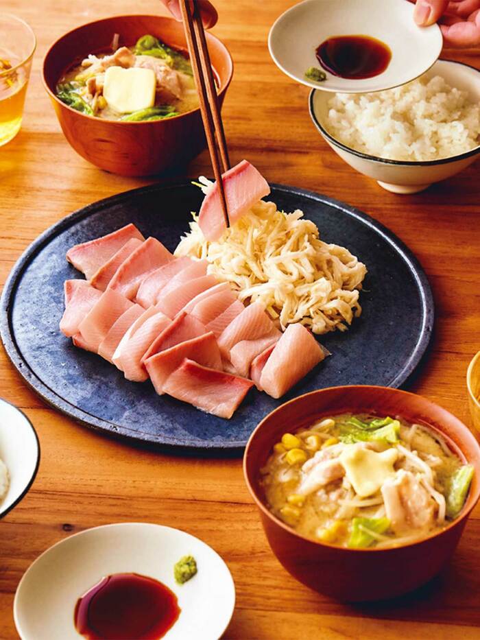 レシピ詳細 鯛と塩昆布のお刺身サラダ 美味食彩平和堂のWEB COOKING CARDメニュ