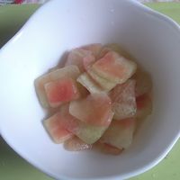 簡単ビニール袋でスイカの皮のお漬け物 by 小町桜クックパッド簡単おいしいみんなのレシピが392万品