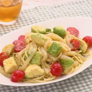 これはお勧めします。アボカドの和風めんマヨスパゲッティ