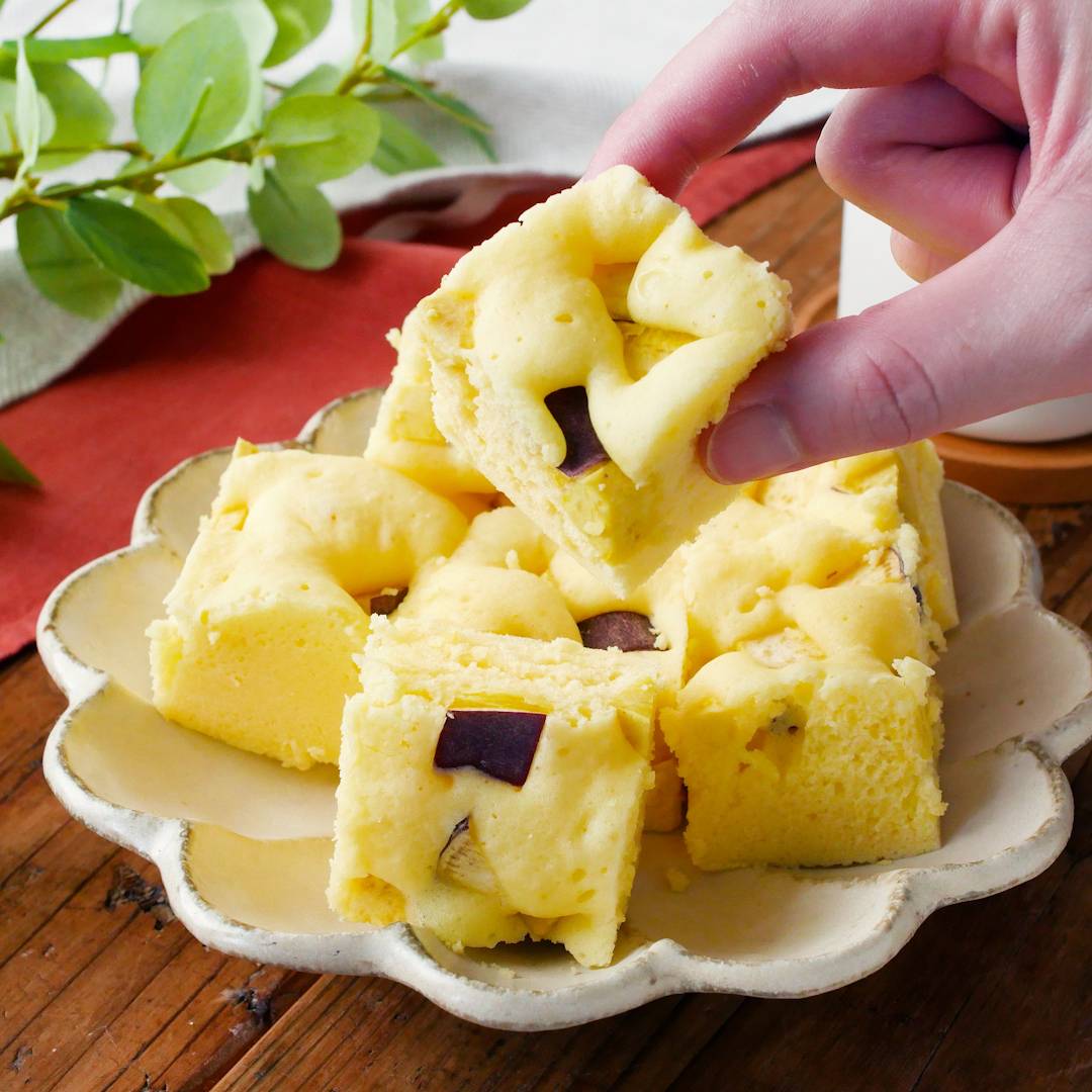 フライパンで簡単♪スイートポテト蒸しパン