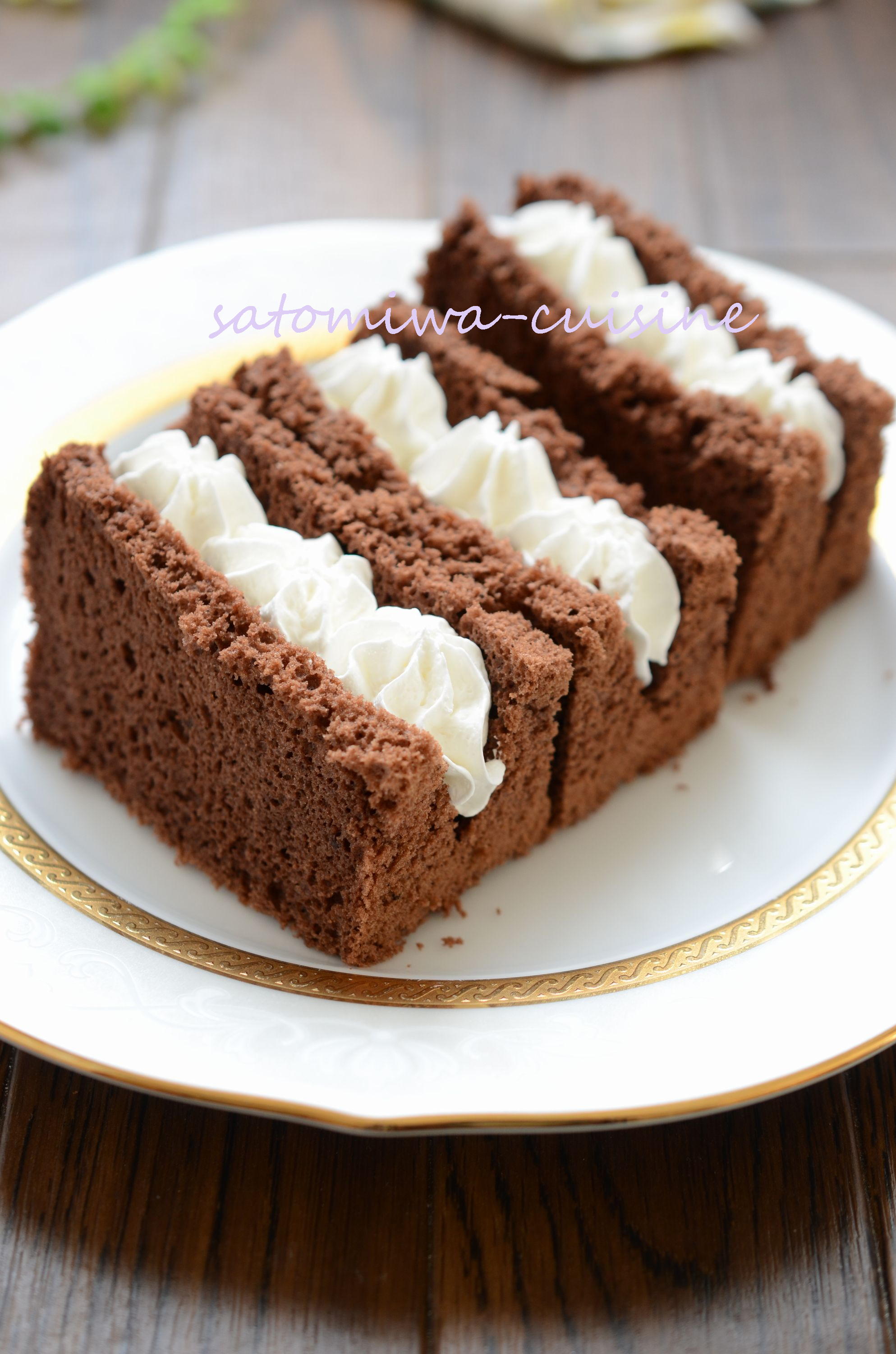 米粉と豆乳のココアシフォンケーキ