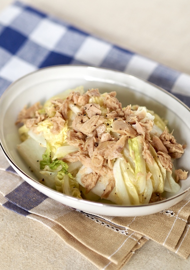 レンジで簡単！ 秒でなくなる！ツナと白菜のやみつきナムル レシピ・作り方Tasty