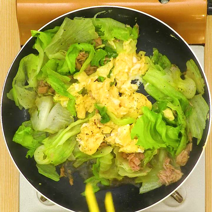 とっても簡単！ツナとレタスの塩昆布ナムル