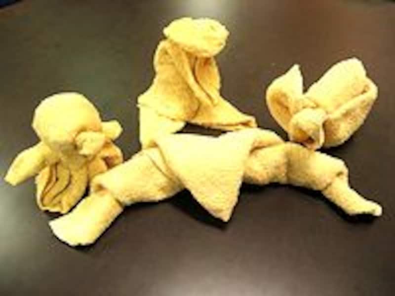 おしぼりアート 桃 作り方ササブログ