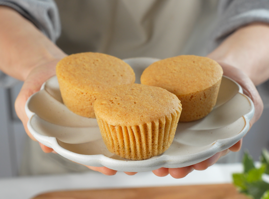 レンジで簡単 米粉のきな粉蒸しパン。レンジでたったの4分！ふわふわ・もちもち食感♪ グルテンフリー