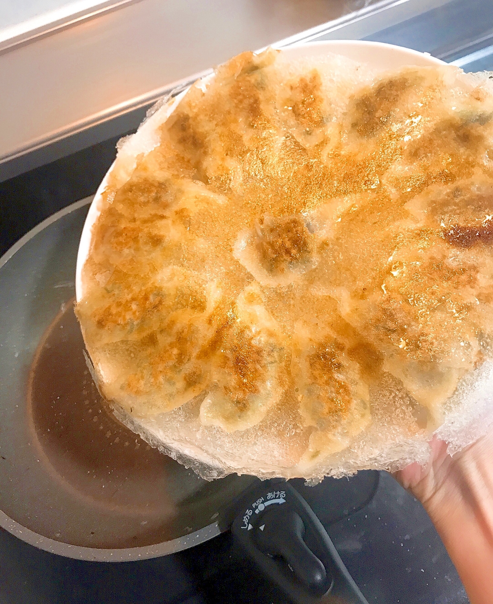 パリパリの羽根つき餃子