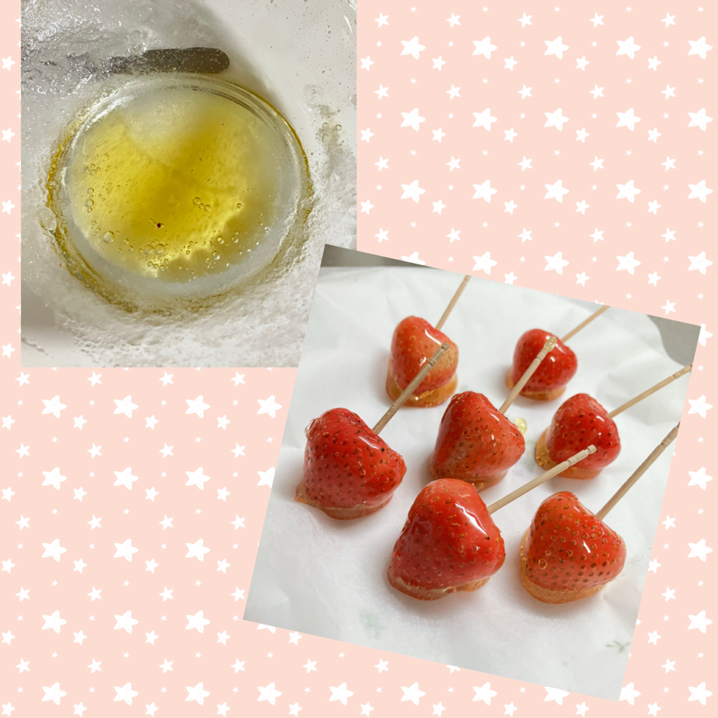 レンジで専門店の味🍓🍇 失敗しないフルーツ飴の作り方