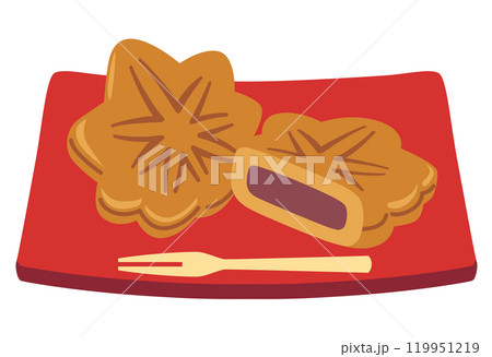 ホカホカで可愛い焼きまんじゅうのイラストのイラスト素材106836966- PIXTA