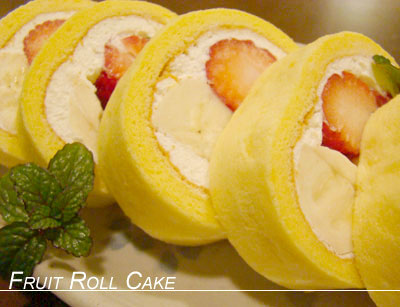 ミニチュアガーデンカフェ いちごと桜のスフレロールケーキの作り方Souffle Roll Cake with Strawberry &Cherry Blossom Recipeレシピ