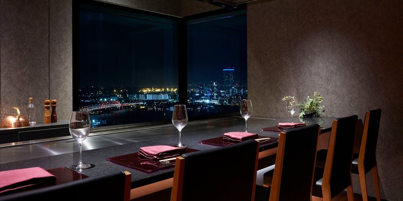 鉄板焼き さざんか ホテルオークラ福岡鉄板焼き個室がある店安くて美味しい店