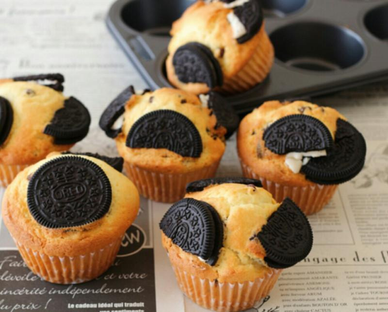 混ぜて焼くだけ！ホットケーキミックスとオレオのオレオマフィンHow to make Oreo Muffin