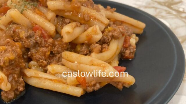 コストコのトマトソースで簡単ミートソース : 白い家