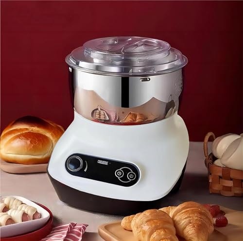 生地こね機 電動パンこね機 恒温発酵5L、機械式ノブ+ナイフ1