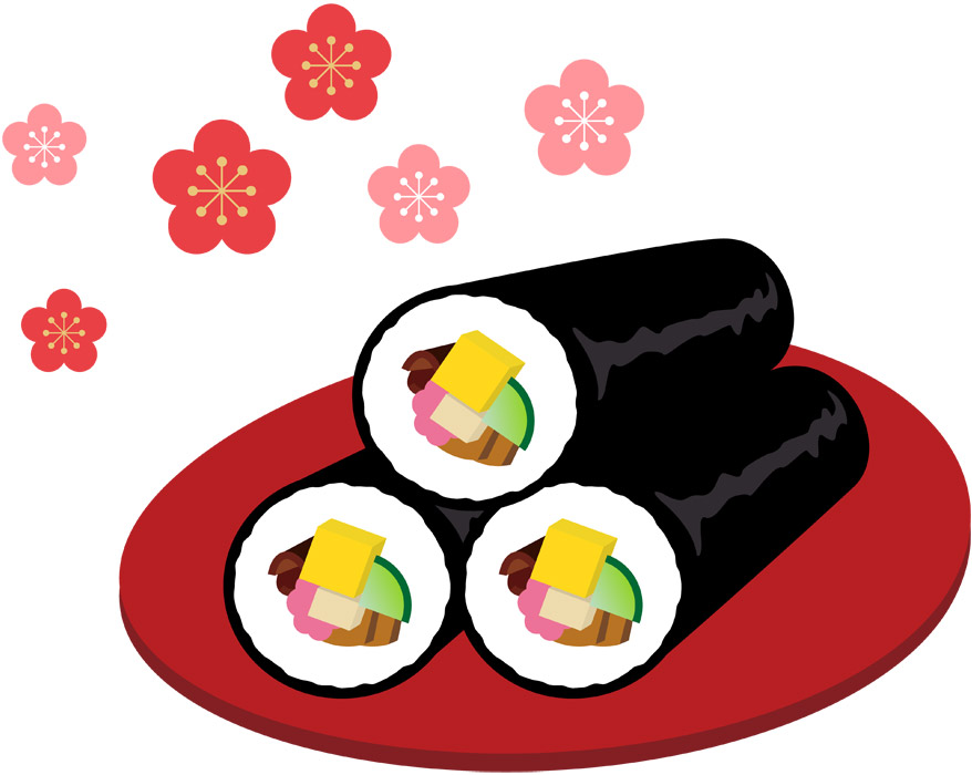 恵方巻のイラストSOZAIC.com