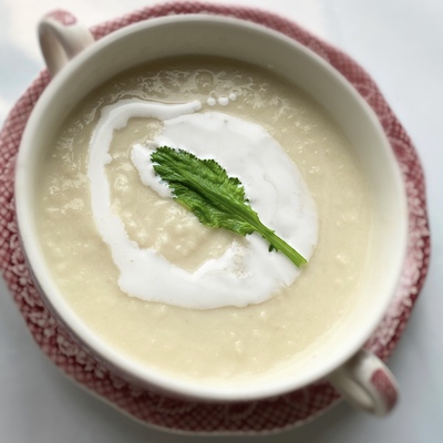 かぶと豆乳の冷たいポタージュ