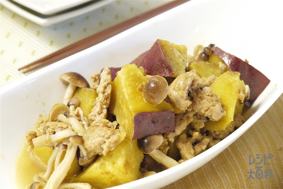 厚揚げとひき肉の和風カレー炒め