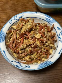 えのきもやしのニンニク卵白炒め