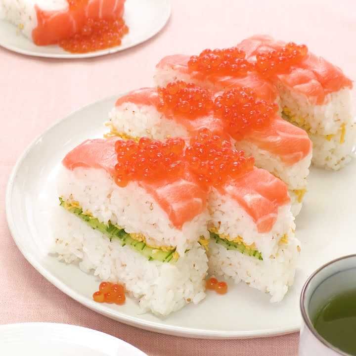 押し寿司の作り方🍣 - 簡単レシピひな祭り