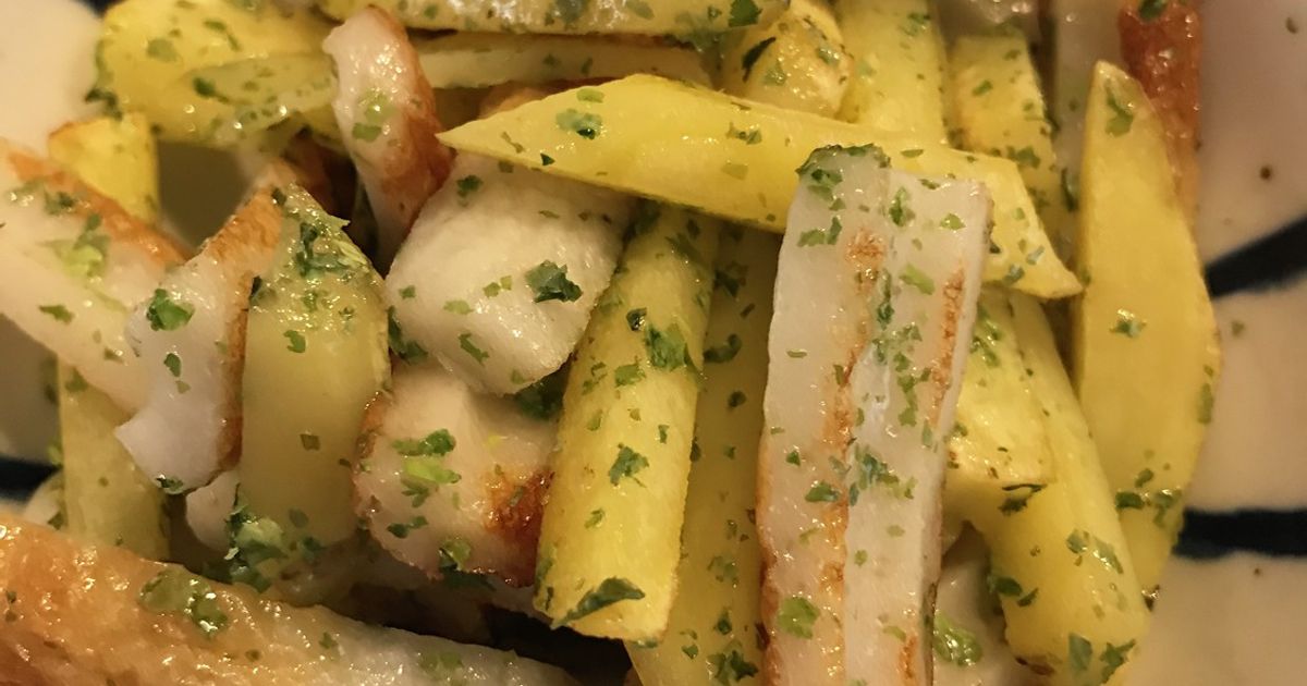 長いもとちくわの青のりマヨ焼き